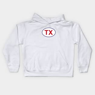 Texas State Sticker Kids Hoodie